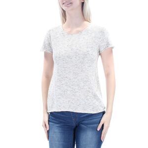 MAX STUDIO Womens Beige Short Sleeve Jewel Neck Top Size: S